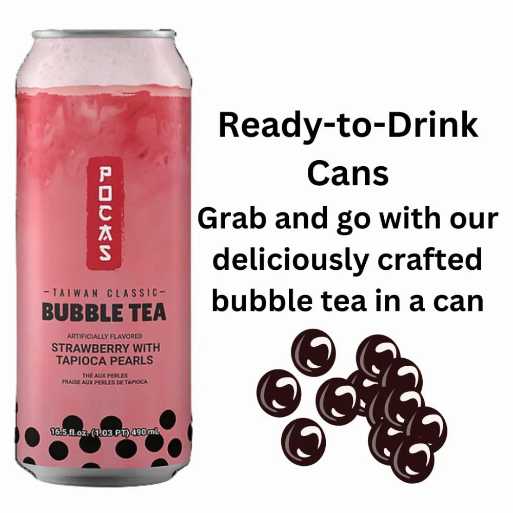 POCAS BUBBLE TEA STRAWBERRY FLAVOUR