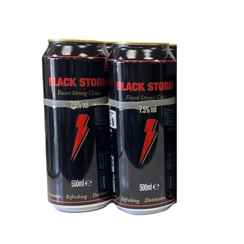 BLACK STORM CIDER CAN PM£1.35