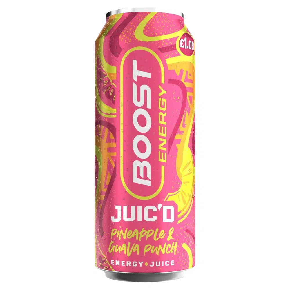 Boost energy juic'd pineapple & guava punch £1