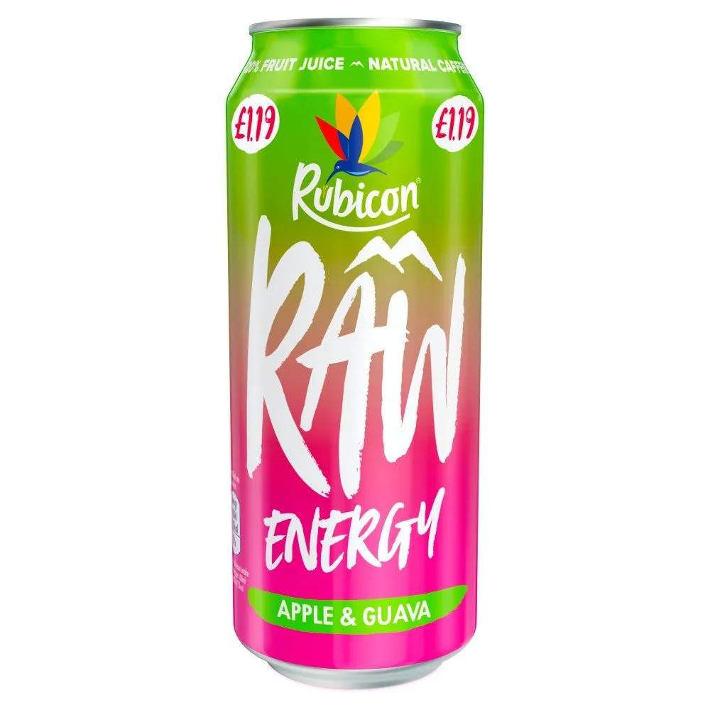Rubicon Raw Energy Apple Guava PM £1.19