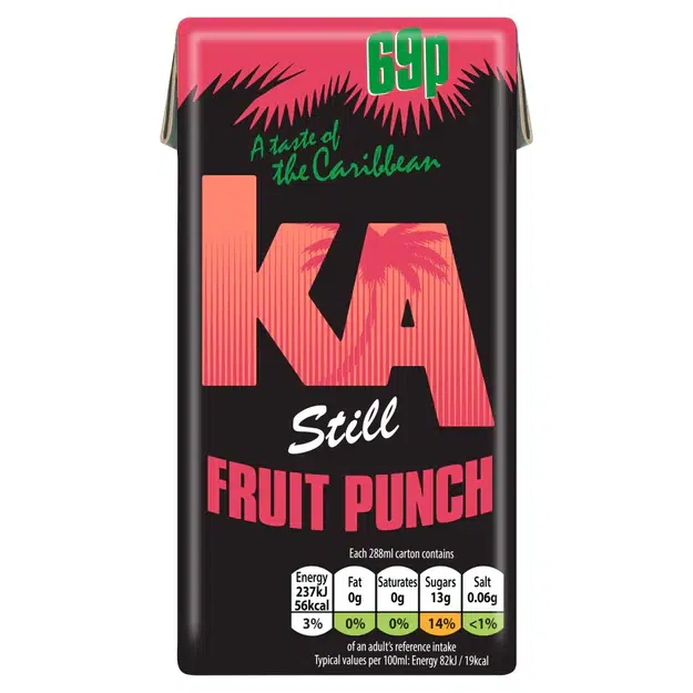 Ka Stll Fruit Punch Rtd PM £0.69