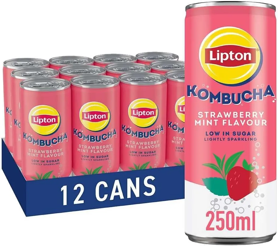 Lipton kombucha can - strawberry mint