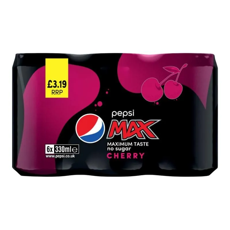 Pepsi max cherry 6 pack pmp£3.19