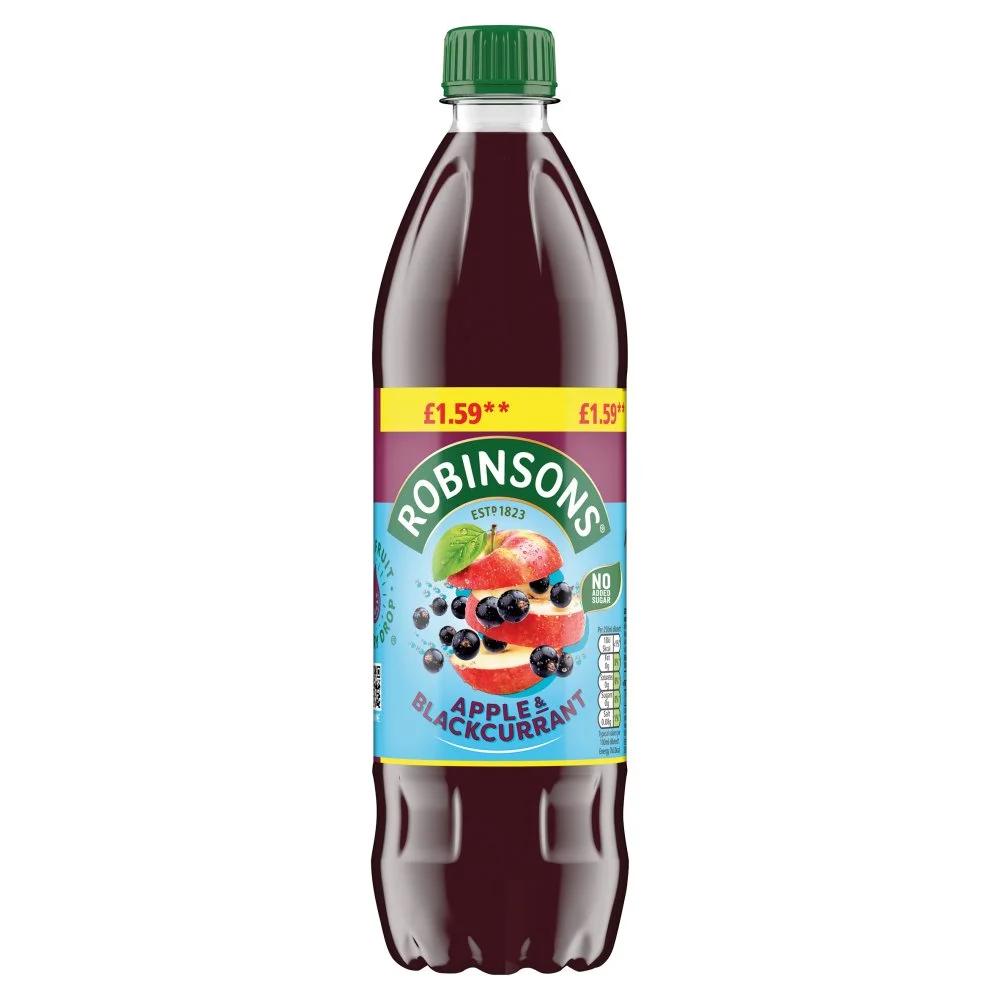 Robinsons fruit squash apple blackcurrant pm £1.59