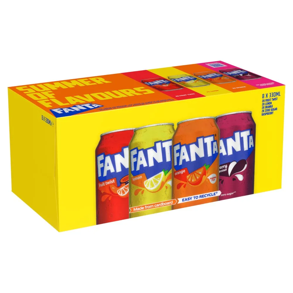 Fanta Variety Mixed Multipack 8pk 330ml