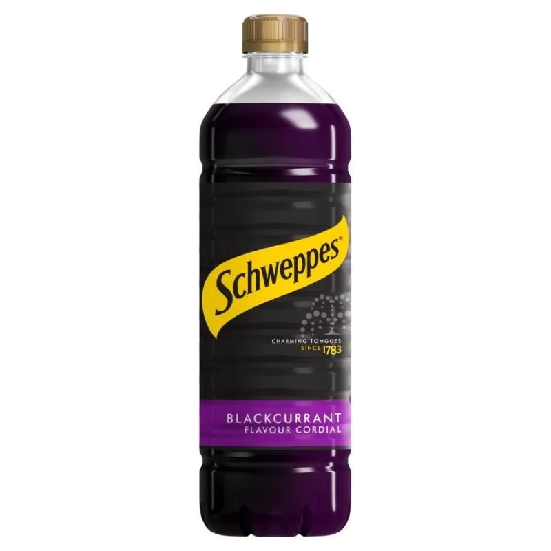Schweppes blackcurrant flavour cordial