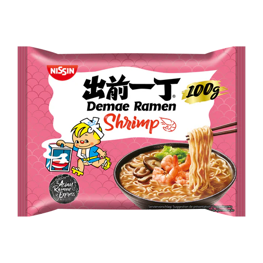 Nissin soba demae ramen shrimp