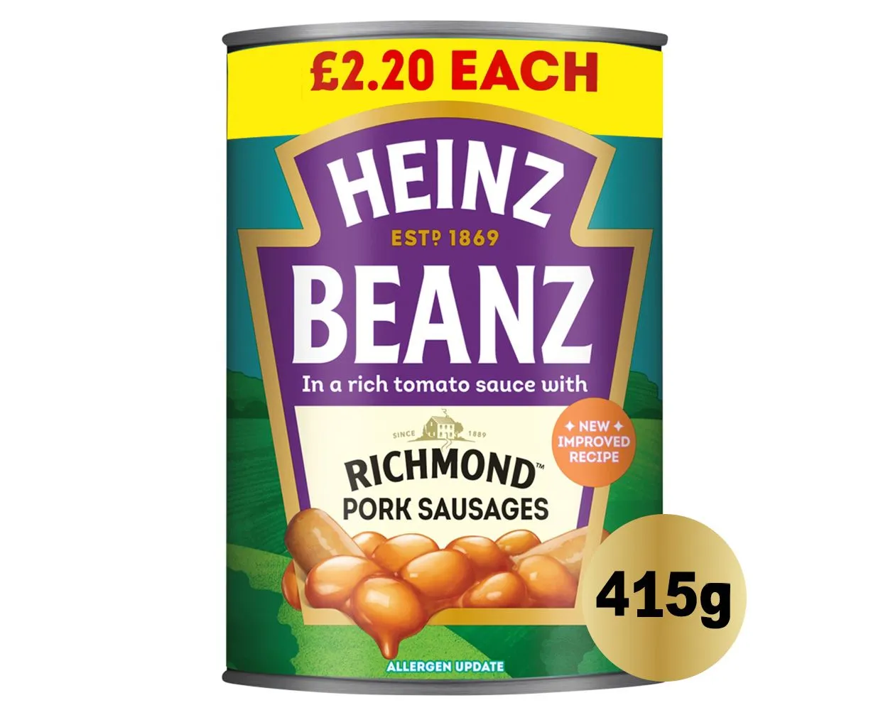 Heinz Beans&sausages PM £2.20