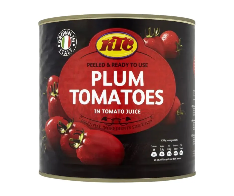 Ktc italian plum peeled tomatoes