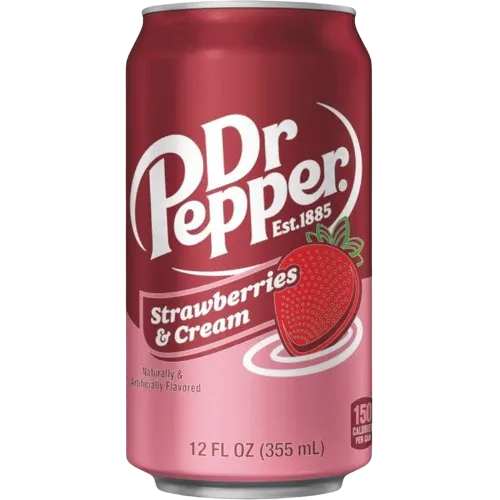Dr pepper strawberries and cream can