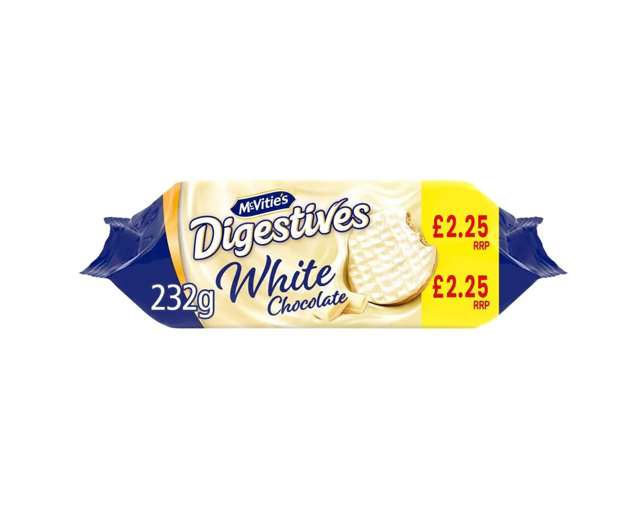 Mcvities white choc digestives pmp £2.25