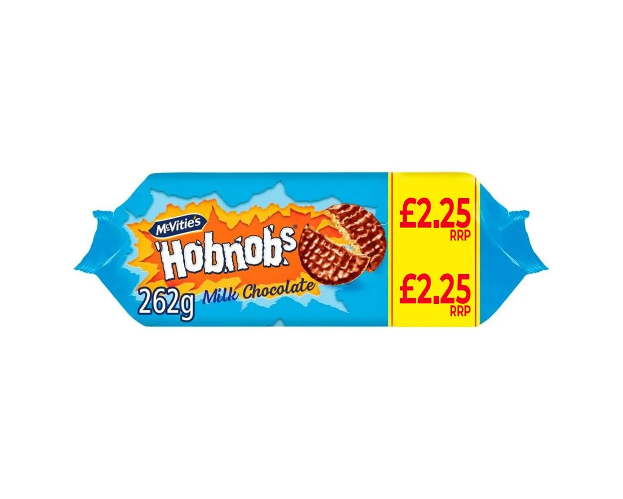 Mcvities milk chocolate hobnobs pmp £2.25