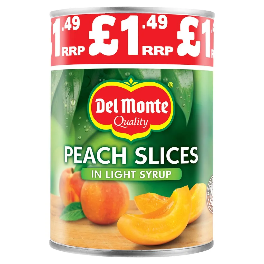 Del monte peach slices in light syrup pm £1.49