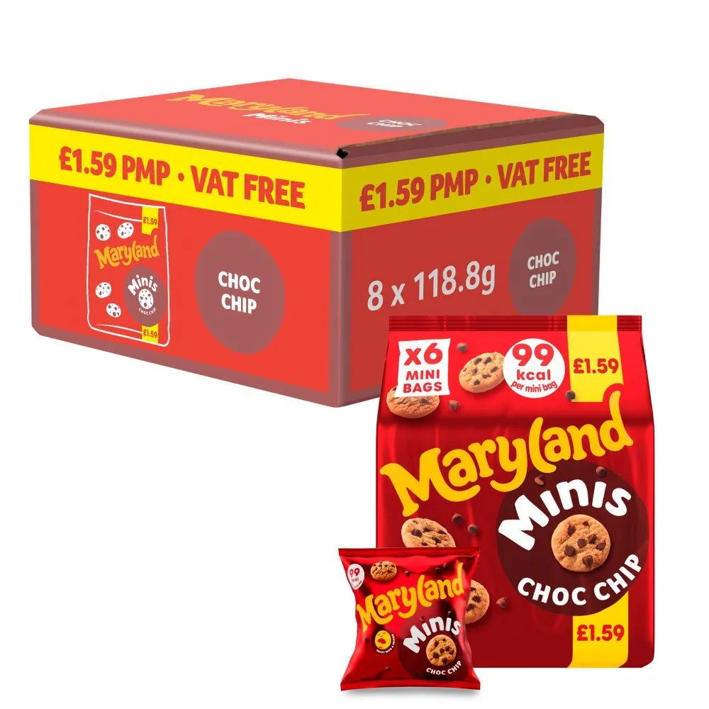 Maryland 6 mini bag choc chip pmp £1.59