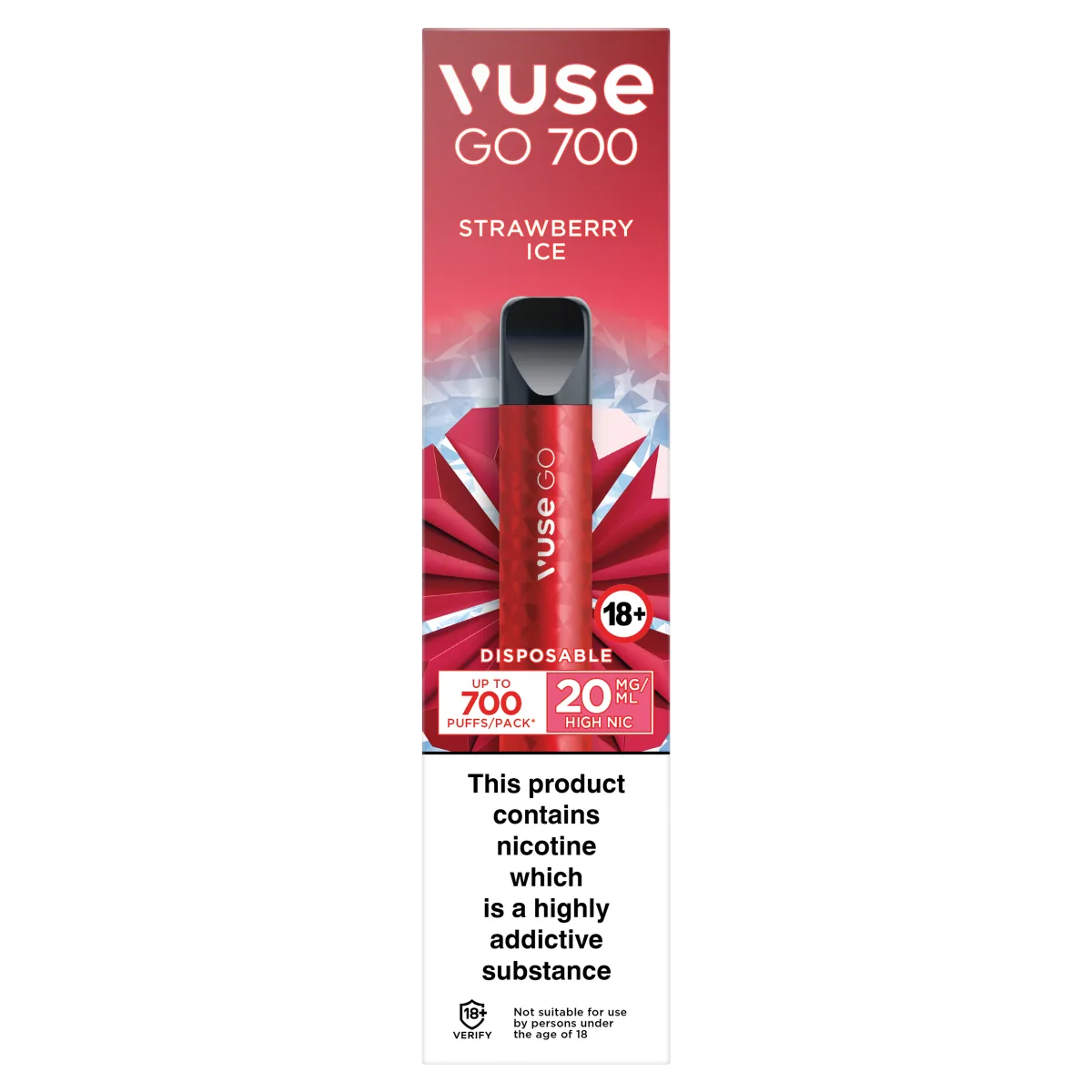 Vuse go strawberry ice disposable