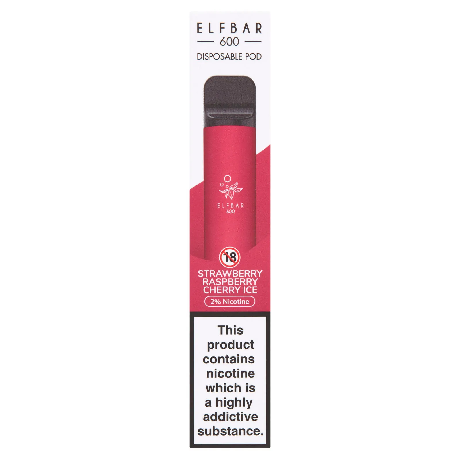 Elfbar 600 strawberry raspberry cherry ice pod