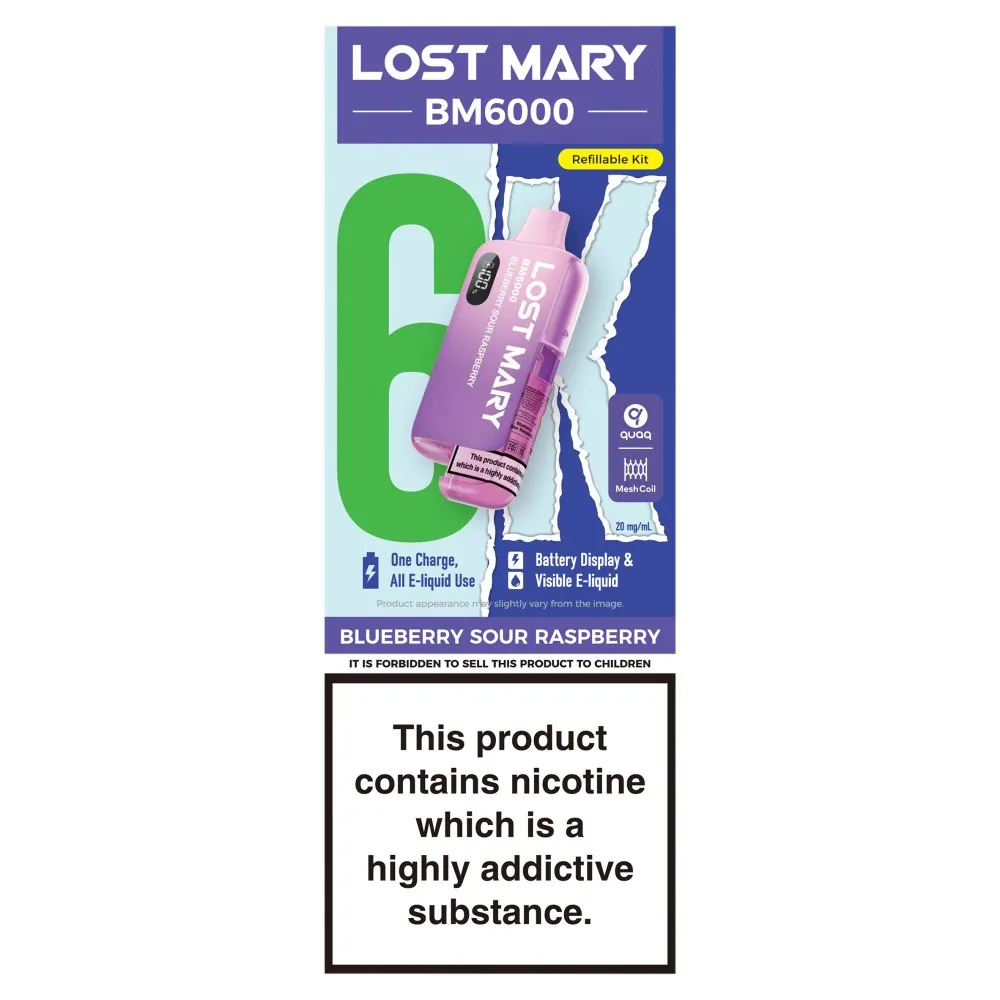 Lost Mary bm6000 Blueberry Sour Raspberry Kit