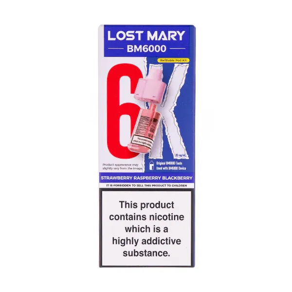 Lost Mary bm6000 Strawberry Raspberry Blackberry K