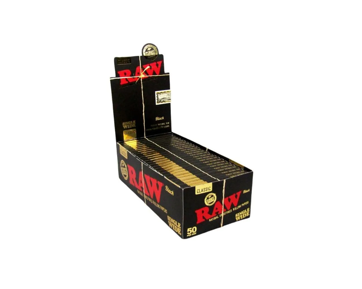 Raw black single wide classic 50pk