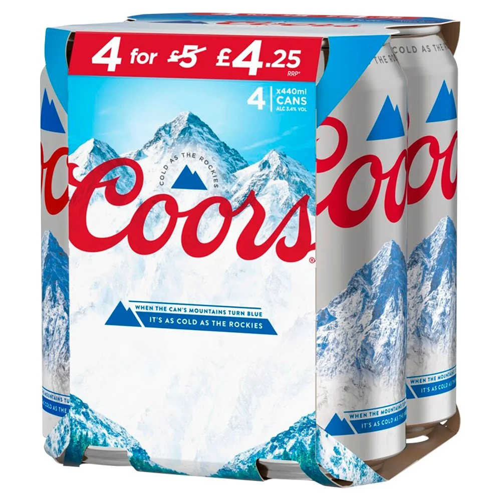 Coors 4pack PM £4.25
