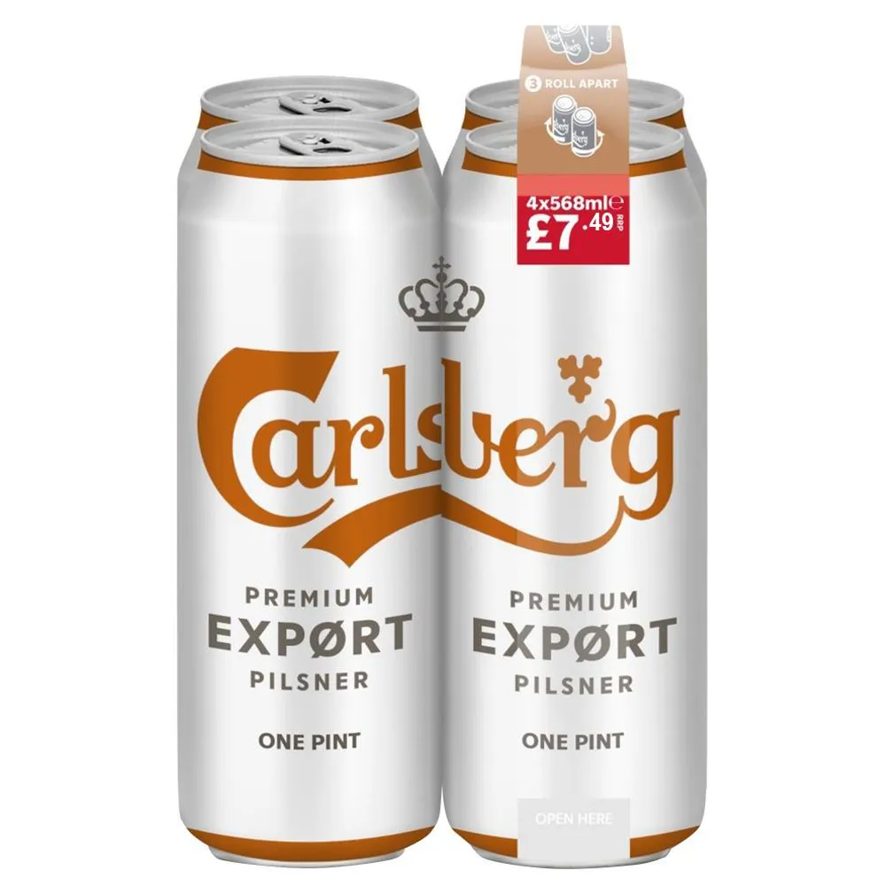 Carlsberg Export Pint Can 4pack PM £7.49