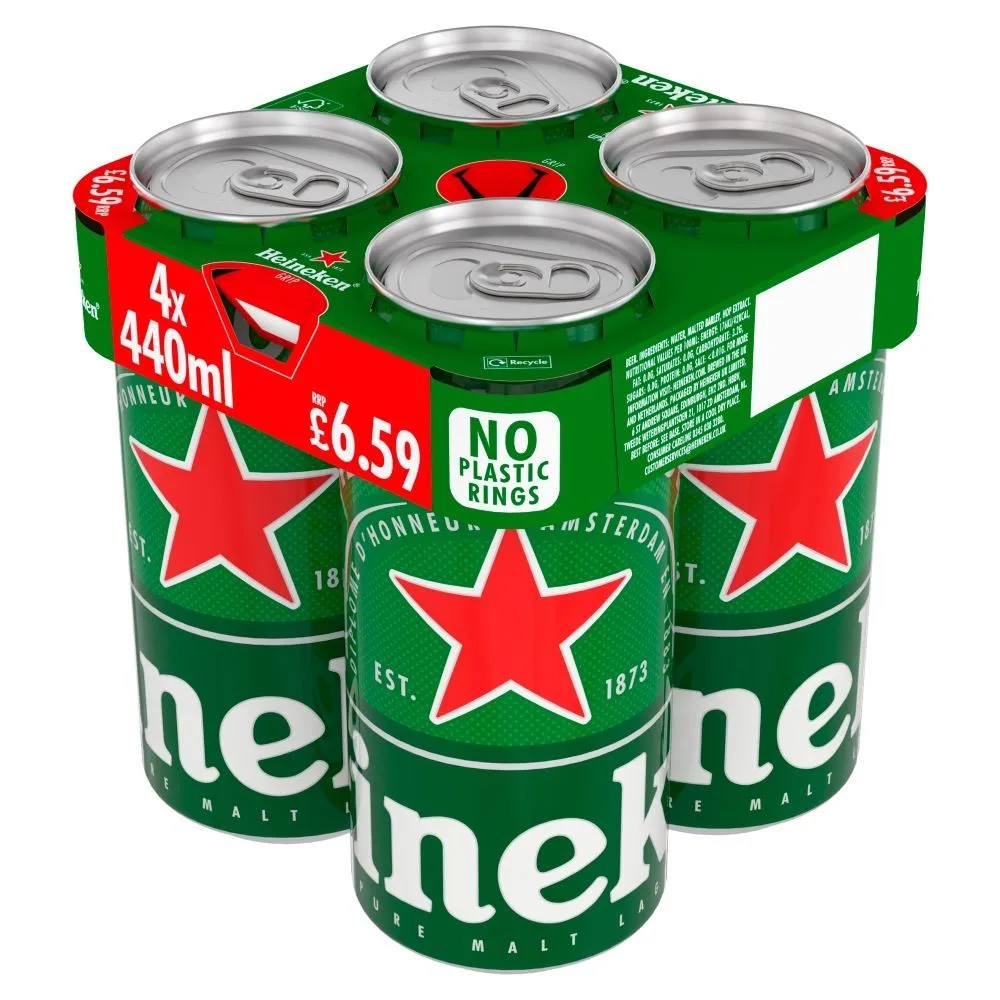 Heineken can â£6.59 4pk