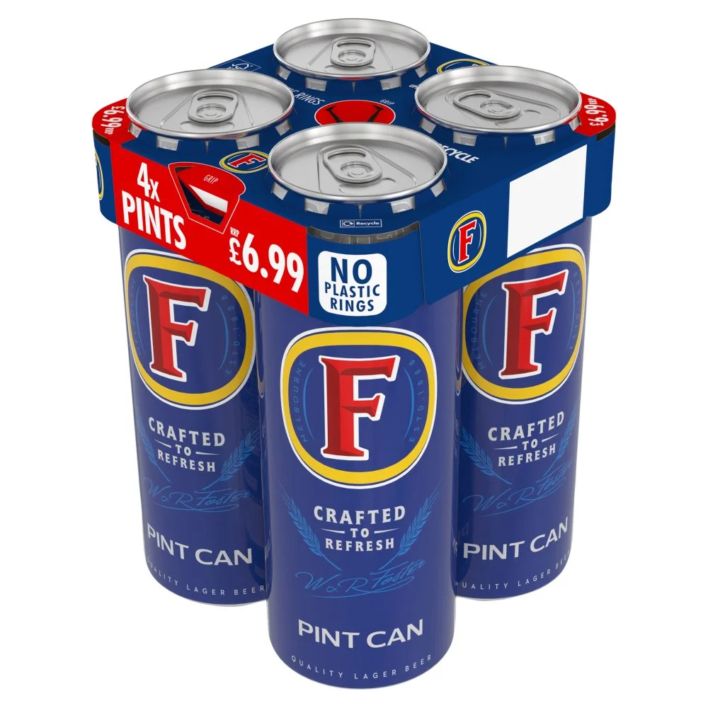 Fosters lager 3.7% 4 pack pmâ£6.99