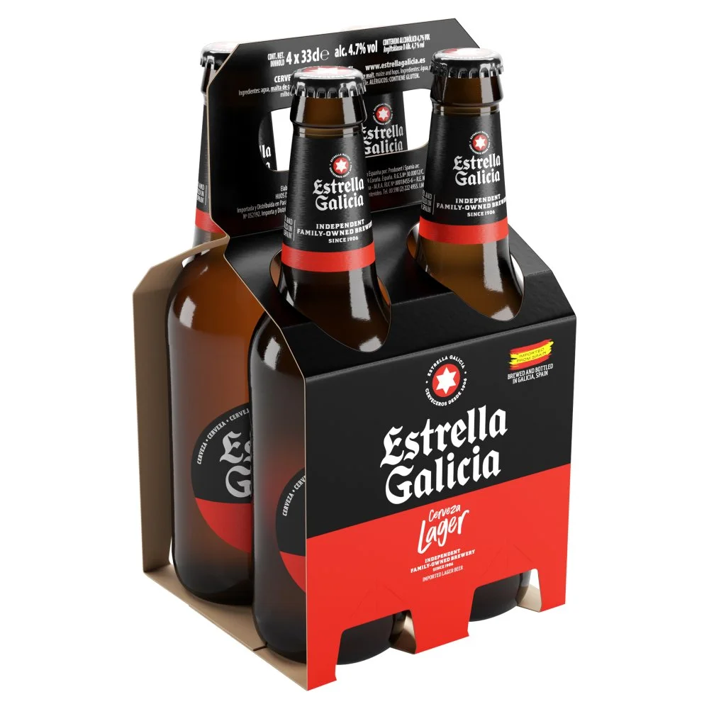 Estrella galicia cerveza lager 4pack