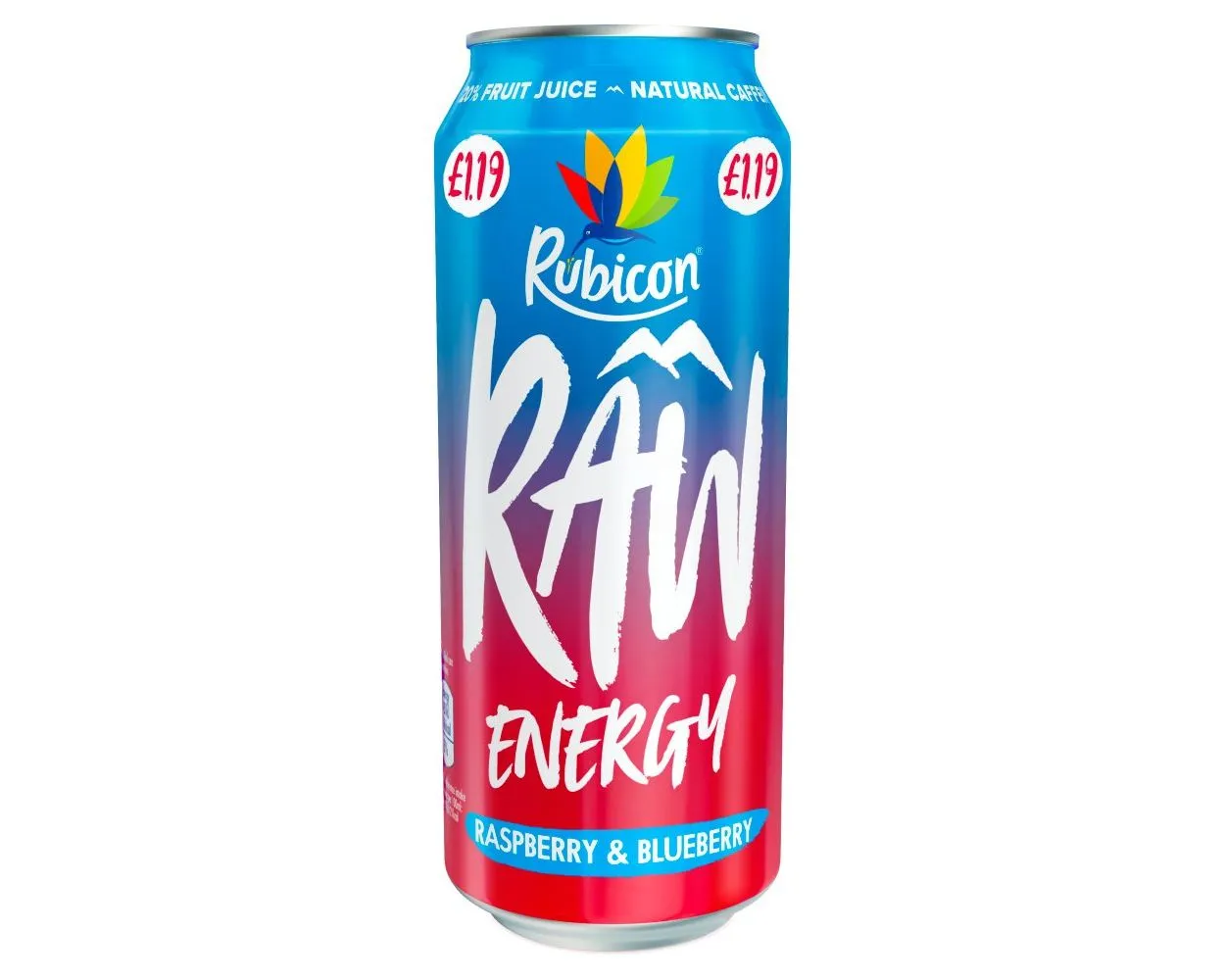 Rubicon Raw Energy Raspberry Blueberry PM £1.19