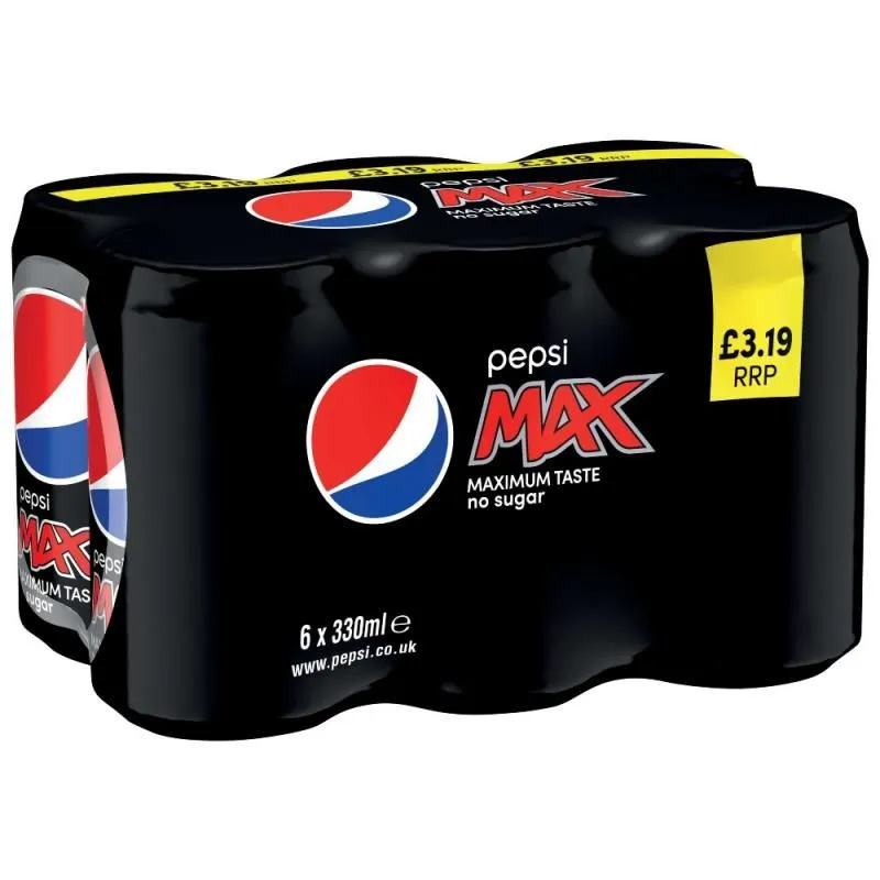 Pepsi Max 6 Pack Can PM £3.19
