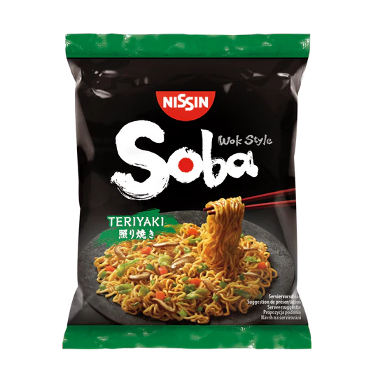 Nissin soba noodles teriyaki bag