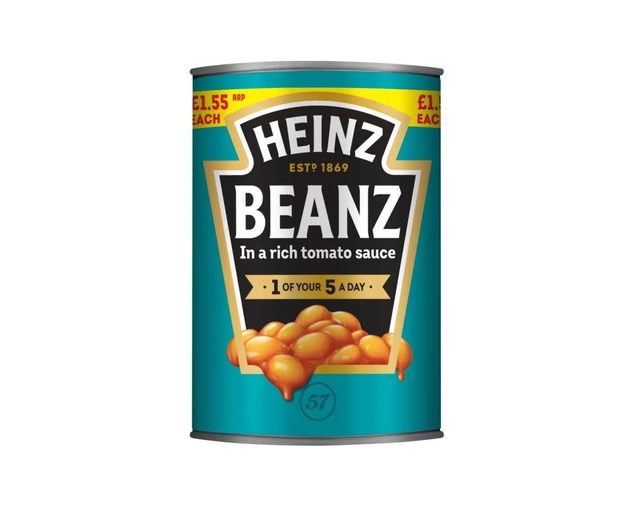 Heinz baked beans pm£1.55
