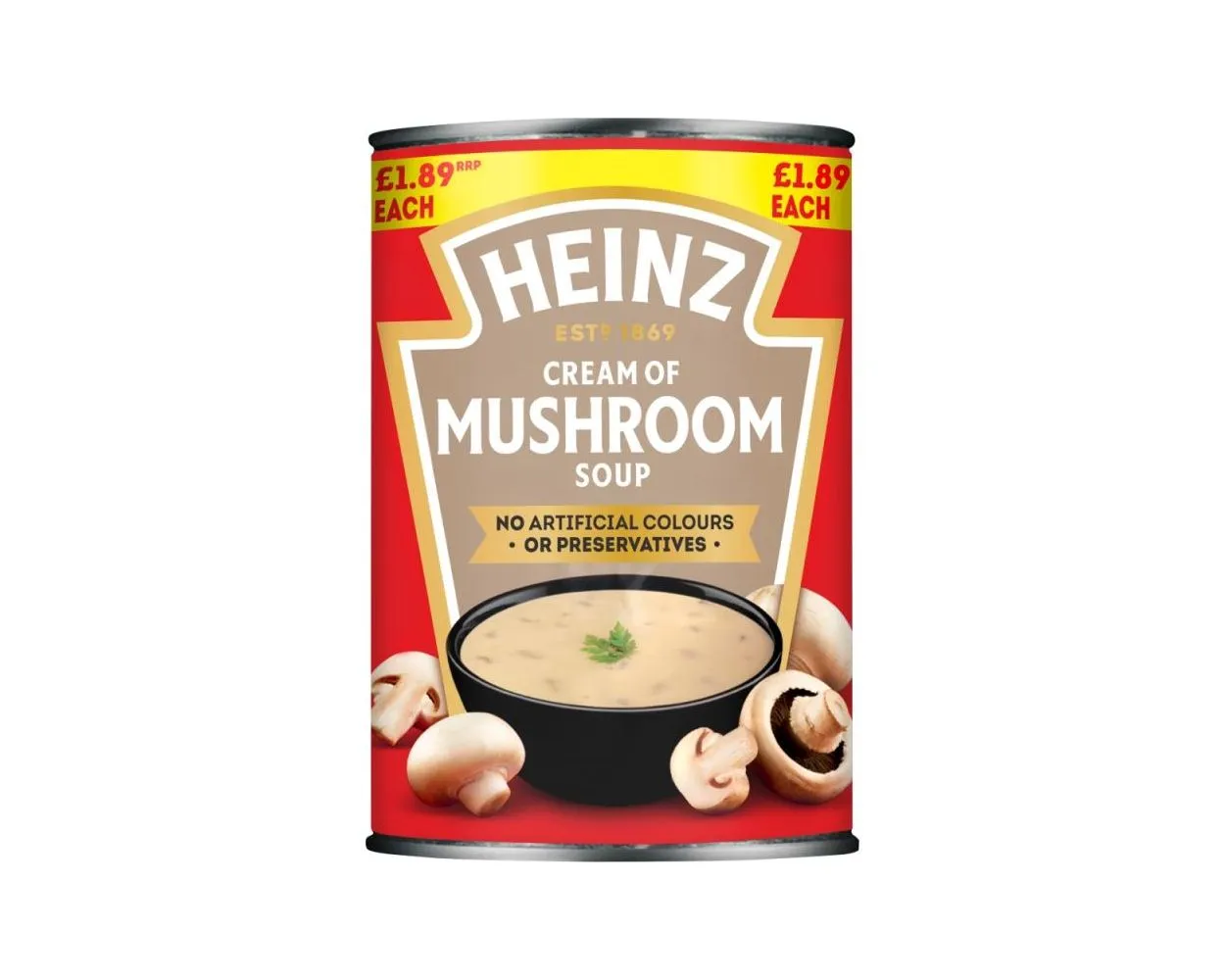 Heinz mushroom soup pm£1.89