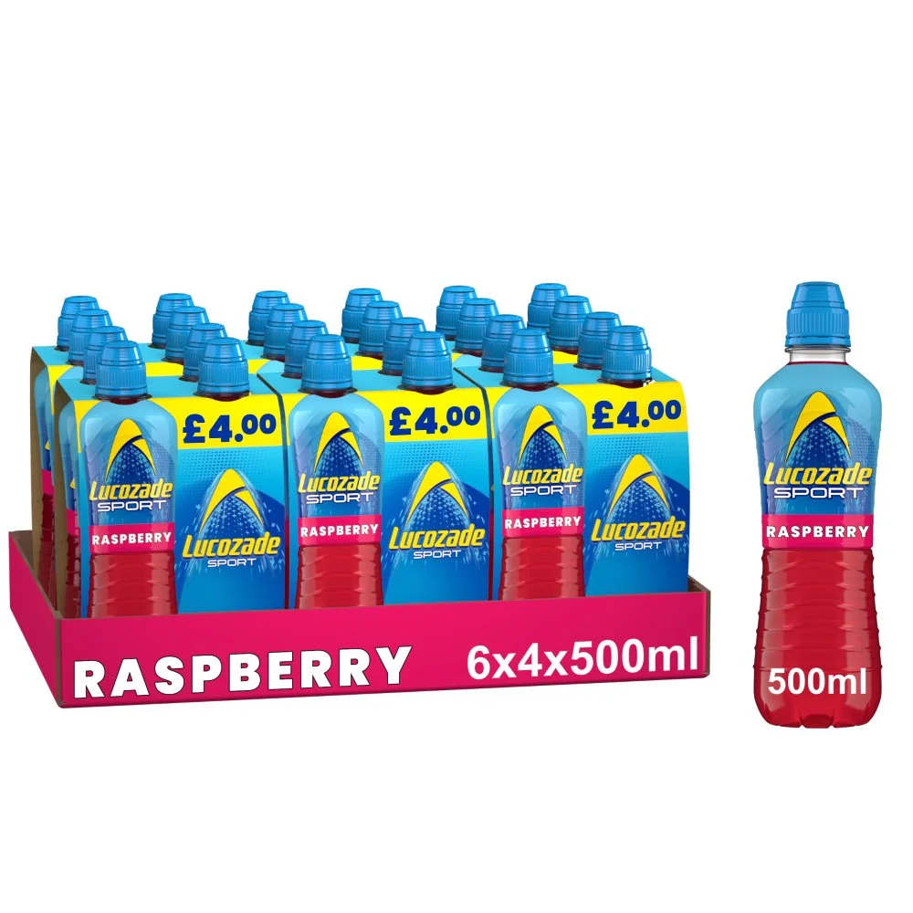 Lucozade sport raspberry 4pk £4