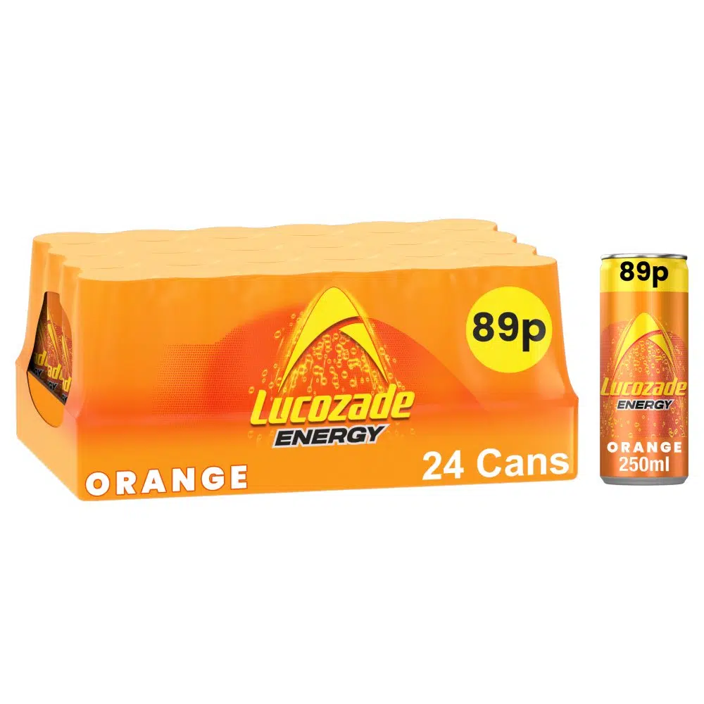 Lucozade Orange Can £89p