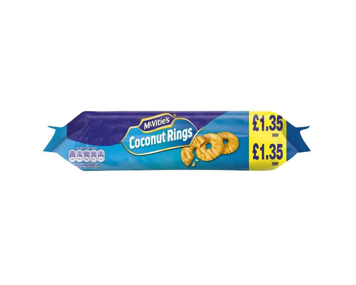 Mcvities coconut rings pmp £1.35