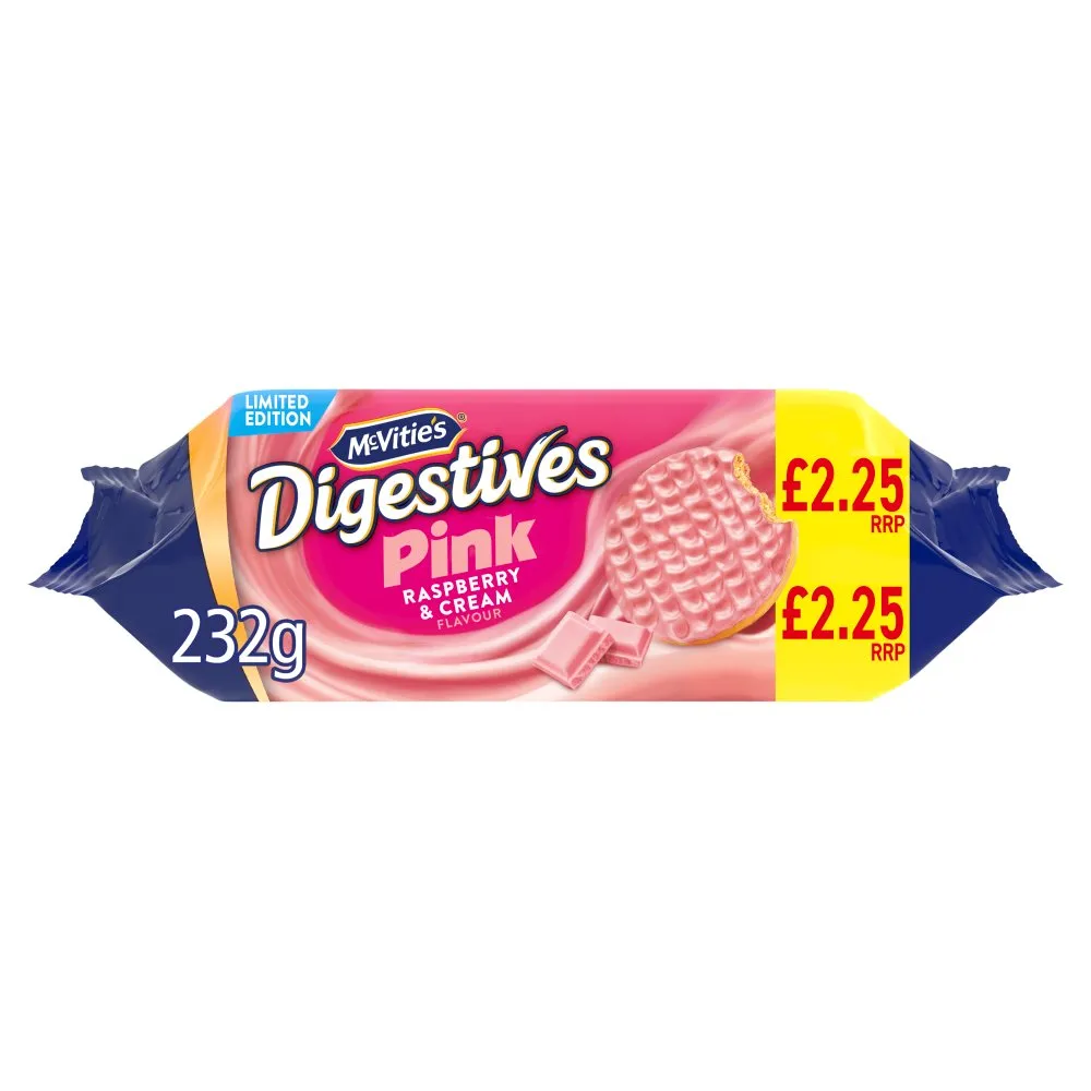 Mcvities Pink Digestives Raspberry &cream PM £2.25