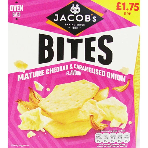 Jacobs Bites Cheddar & Onion PM £1.75