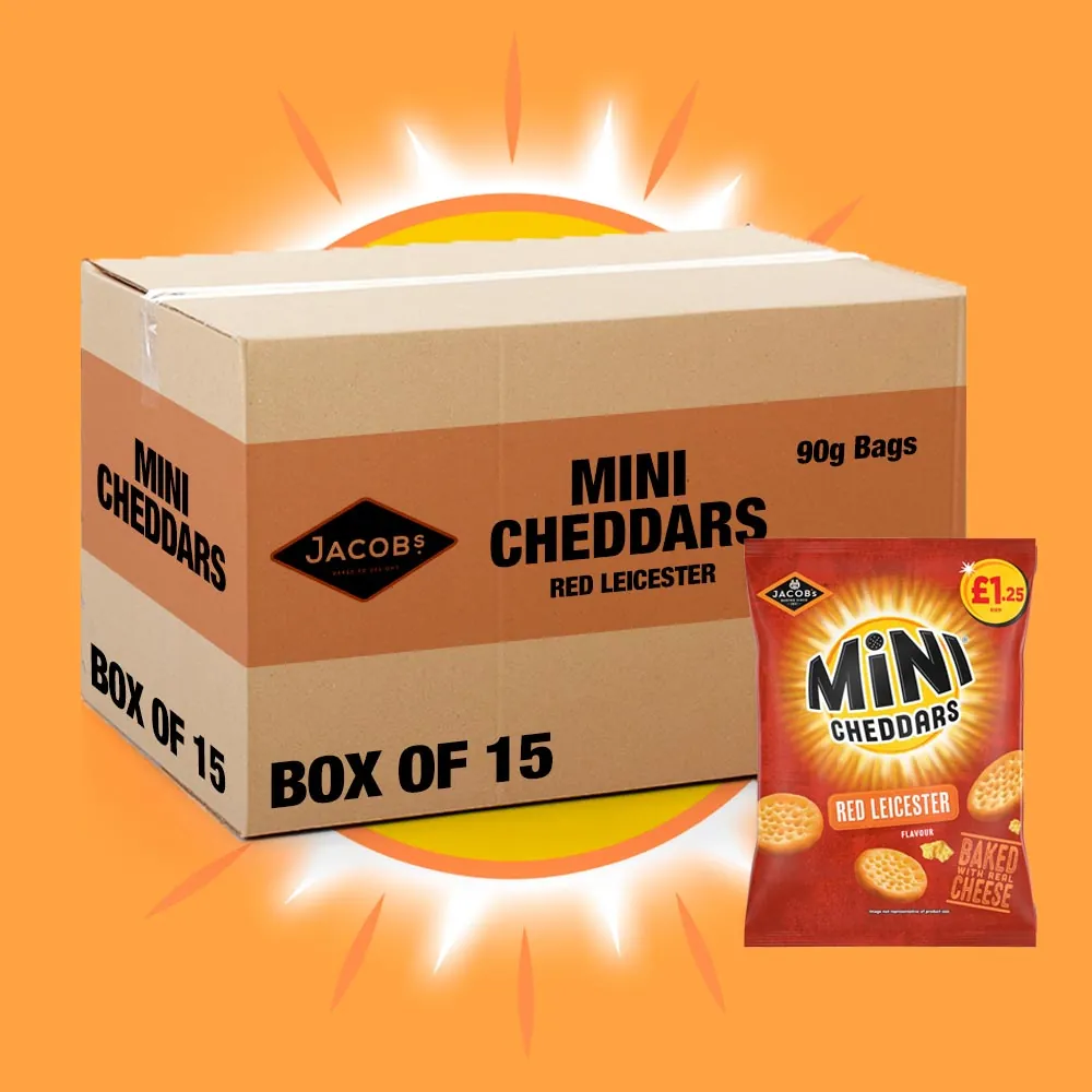 Mini cheddars red leicester pmp£1.25