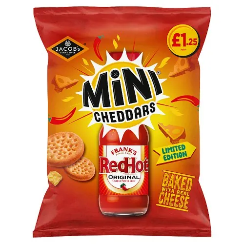 Mini Cheddars Franks Red Hot PM £1.25