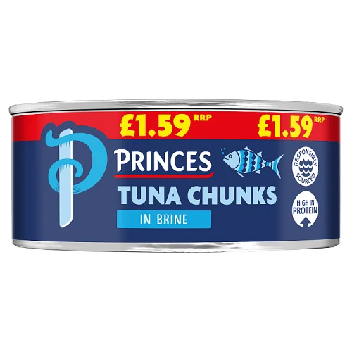 Princes tuna chunks in brine pm£1.59
