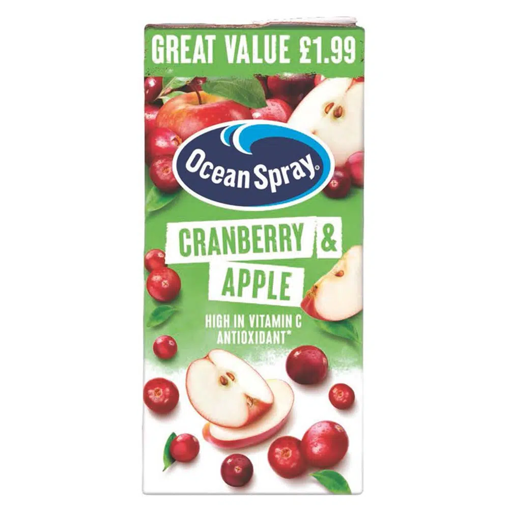 Ocean spray cranberry & apple pm£1.99