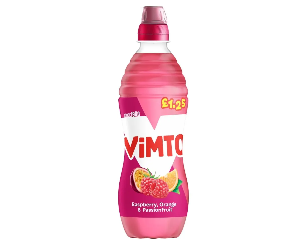 Vimto Raspberry, Orange,passion Fruit PM £1.25
