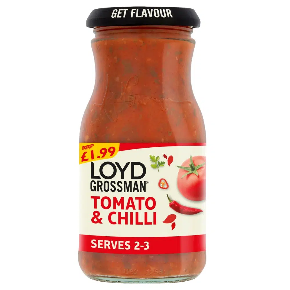 Loyd grossman tomato & chilli sauce pm£1.99