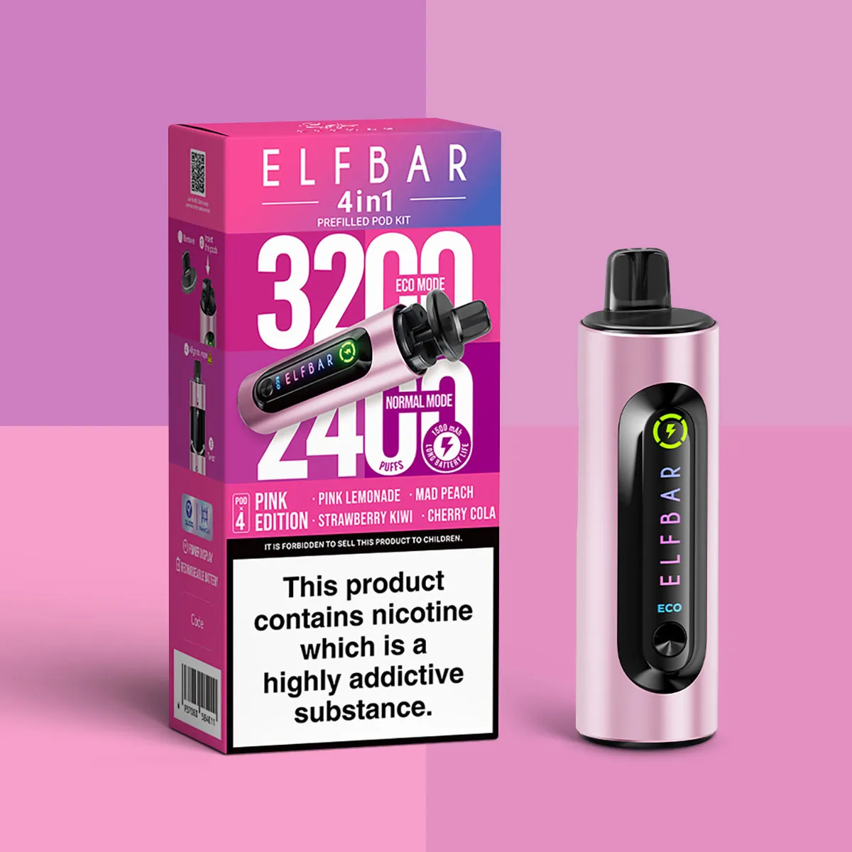 Elfbar 4 in 1 pink edition kit