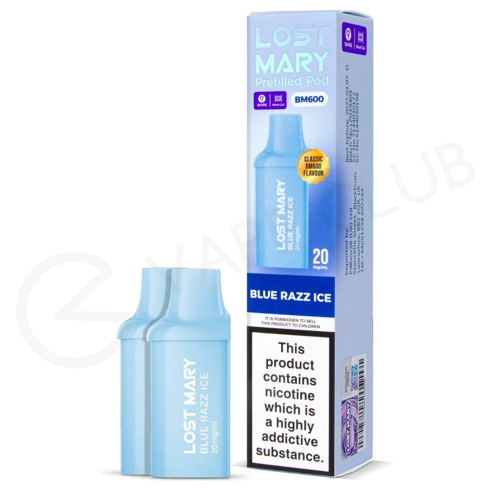 Lost mary bm600 blue razz ice pod