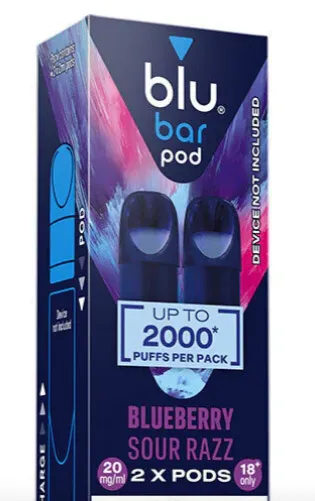Blu bar blueberry sour razz pods