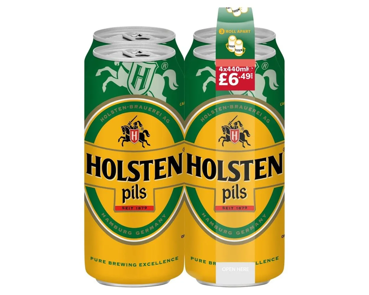 Holsten Pils Beer 4x440 PM £6.49