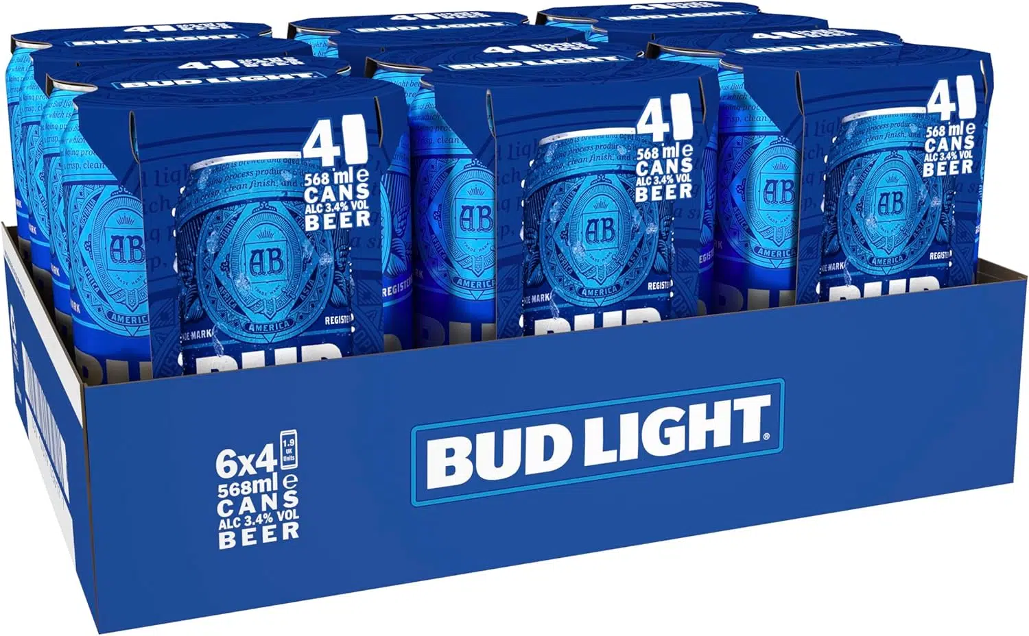 Bud Light 4pk pint-3.4%