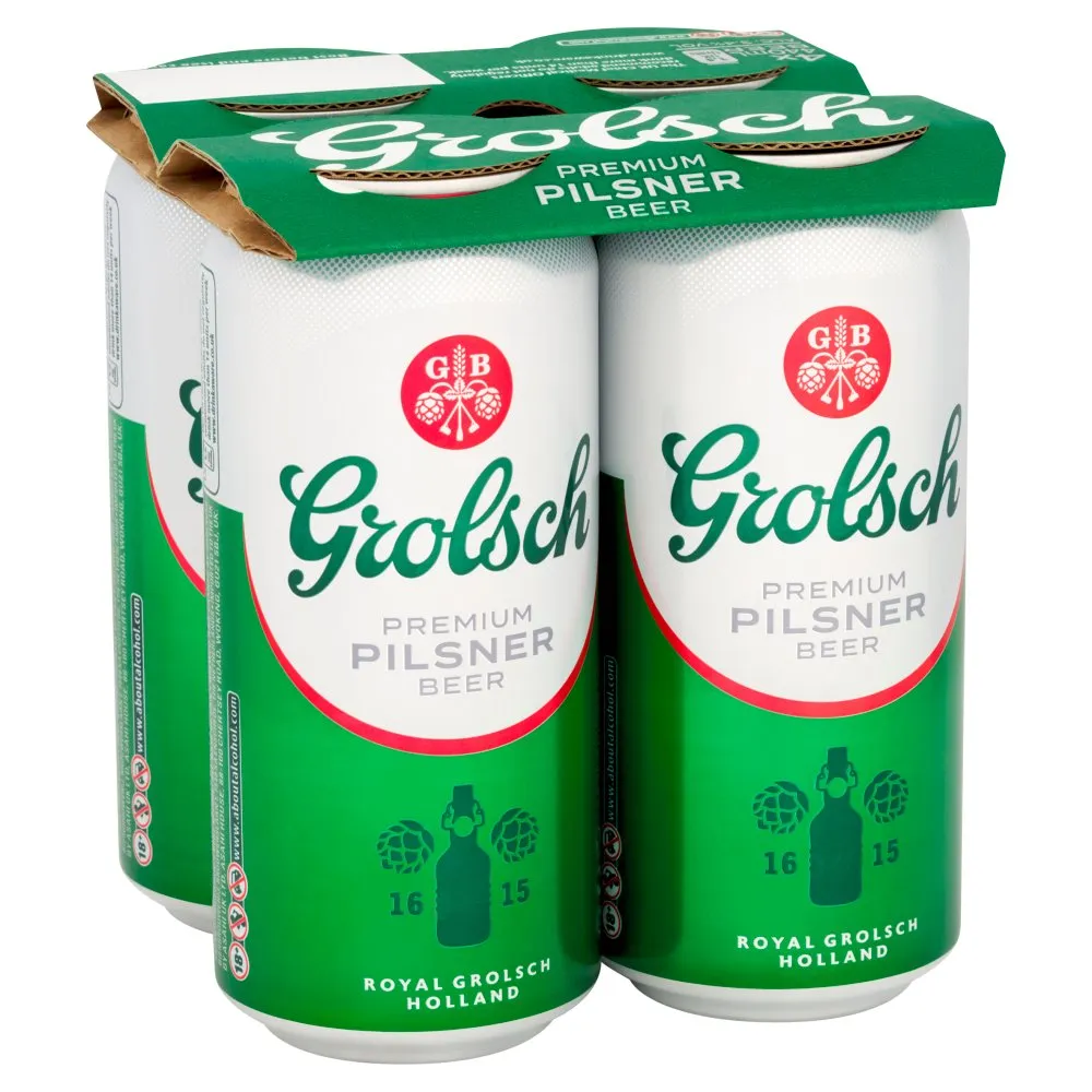 Grolsch can 4pack